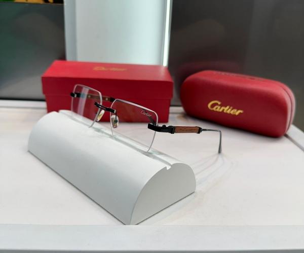 Cartier Gunmetal-Wooden Luxury Glasses 048