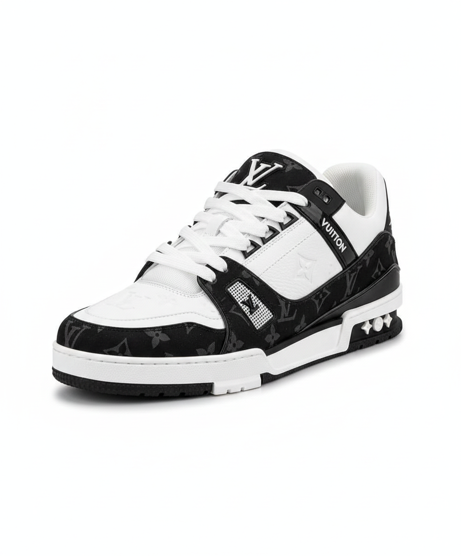 Louiss Vuitton LV Trainer White Black