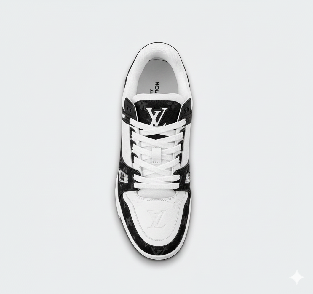 Louiss Vuitton LV Trainer White Black