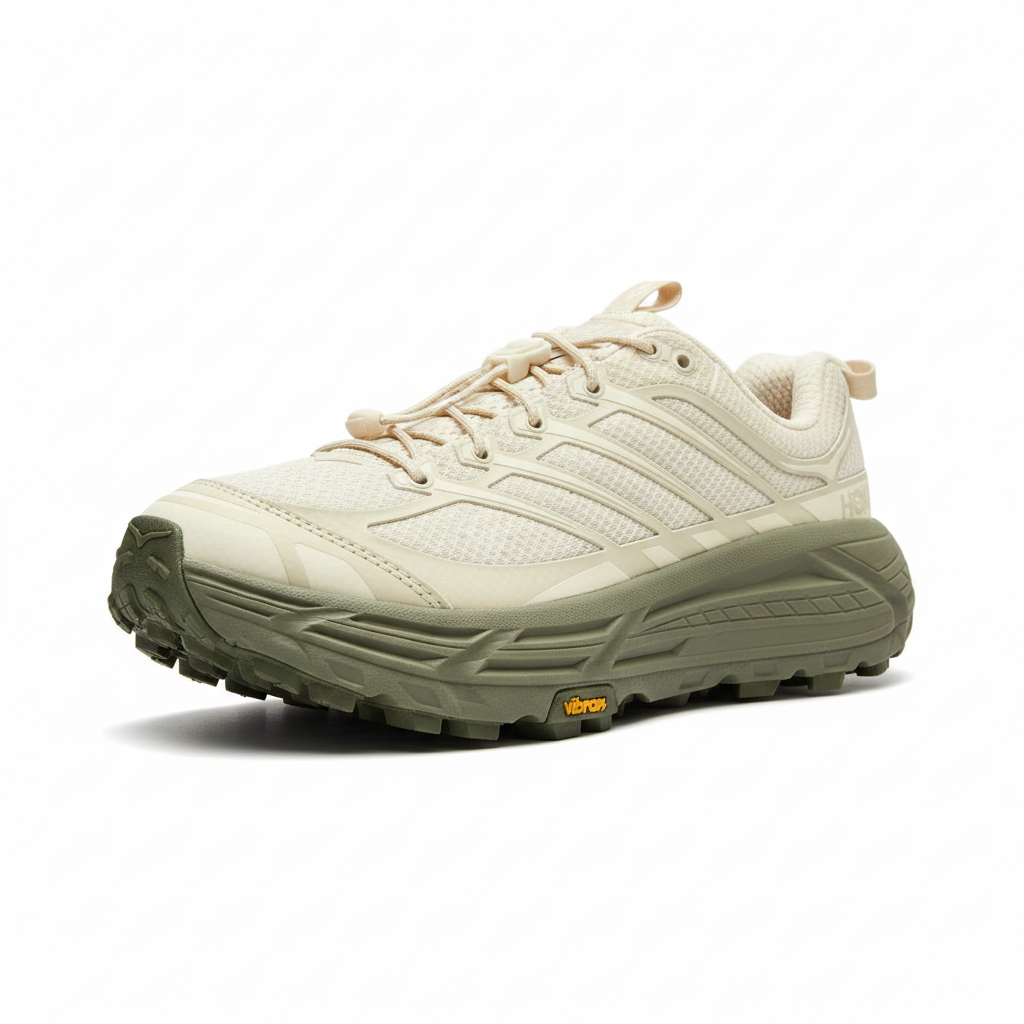 HokaMafate Three 2 Oat Milk Eucalyptus