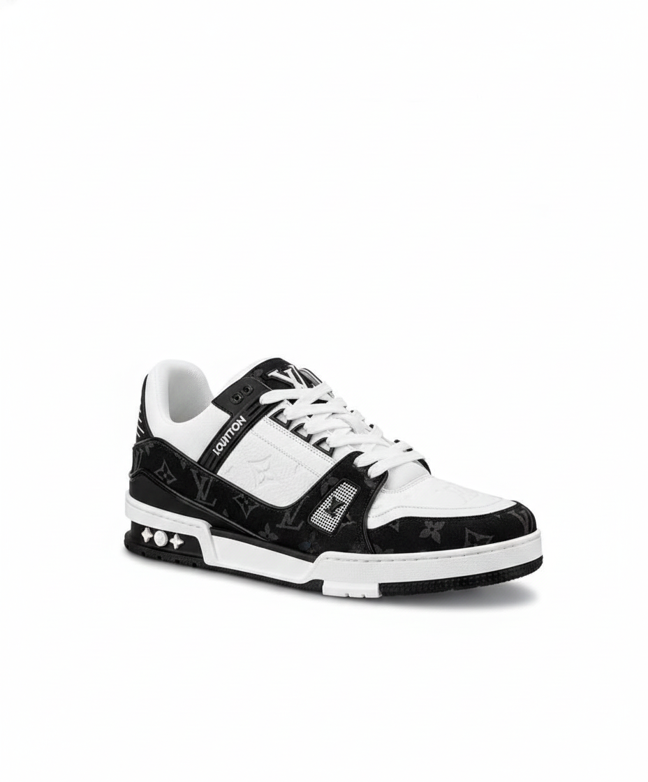 Louiss Vuitton LV Trainer White Black