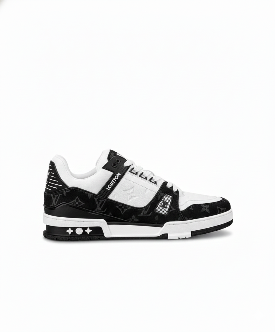 Louiss Vuitton LV Trainer White Black