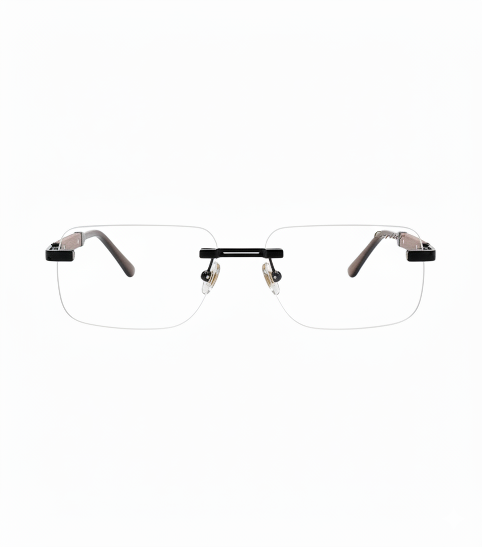 Cartier Gunmetal-Wooden Luxury Glasses 048